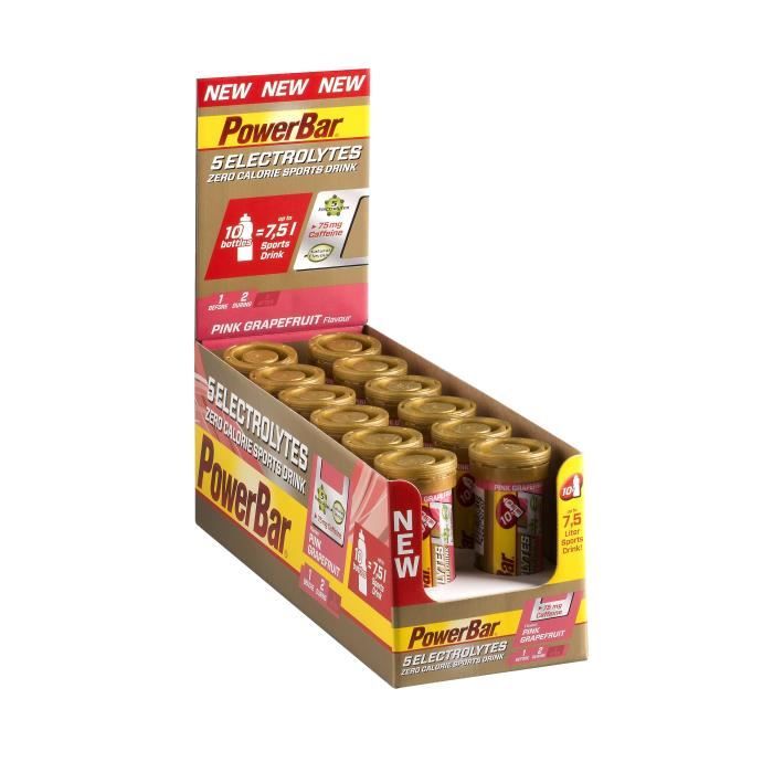 POWERBAR 5 Boisson Sport Electrolytes Zéro Calories Pamplemousse rose - 12x10 Comprimés