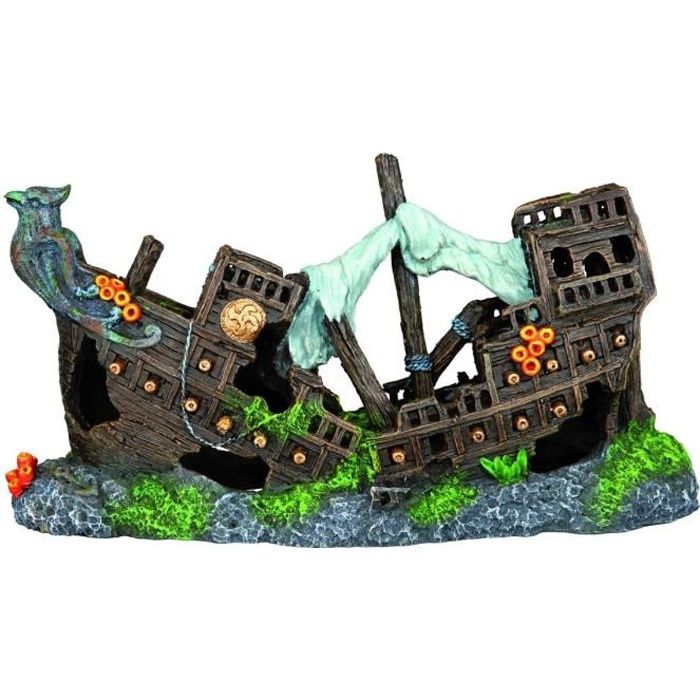 TRIXIE Décoration Bateau 23 cm pour aquarium