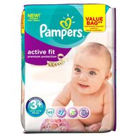 COUCHE PAMPERS Active Fit T3+ Midi+ 5-10 kg x45 couches COUCHE PAMPERS Active Fit T3+ Midi+ 5-10 kg x45 couches