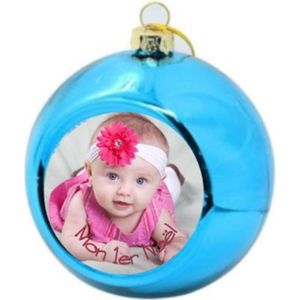 Boule De Noël Personnalisable Avec Votre Texte Et Votre Photo 8 Cm