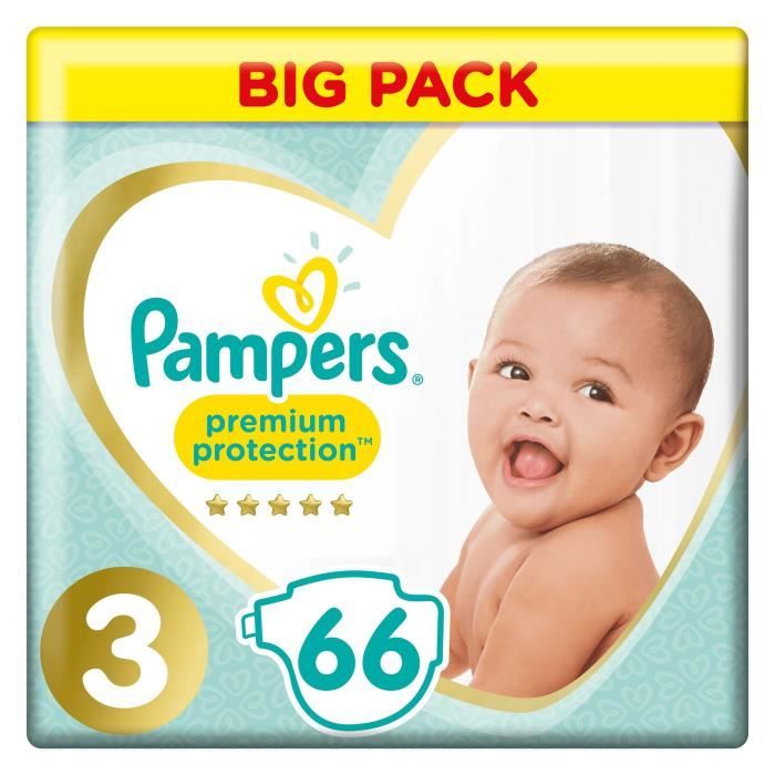 PAMPERS Premium Protection Taille 3 5 9 kg 66 Couches