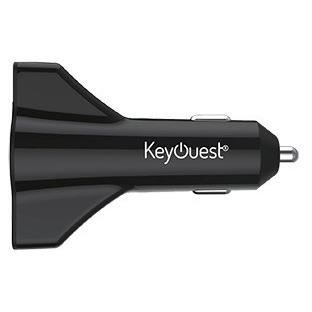 KEYOUEST Chargeur Allume Cigare 3 ports USB - Noir