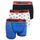 Ellesse Nevdi 3 Pack Cotton Boxers en Blanc, Noir