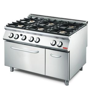 CUISINIÈRE - PIANO Fourneau à gaz 6 brûleurs - 41,5 kw avec four à ga