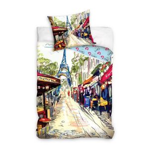 Housse de couette paris tour eiffel - Achat / Vente pas cher