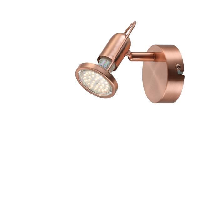 GLOBO LIGHTING Spot LED cuivre mat - L 8 x l 11,5 x H 11 cm