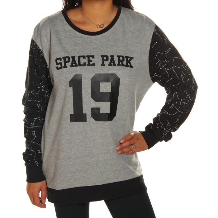 DC SHŒS Veste Sweat Space Park - Femme - Noir Anthracite