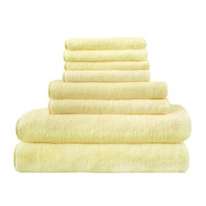 SERVIETTES DE BAIN 8pcs Serviette de bain microfibre, Lot serviette d