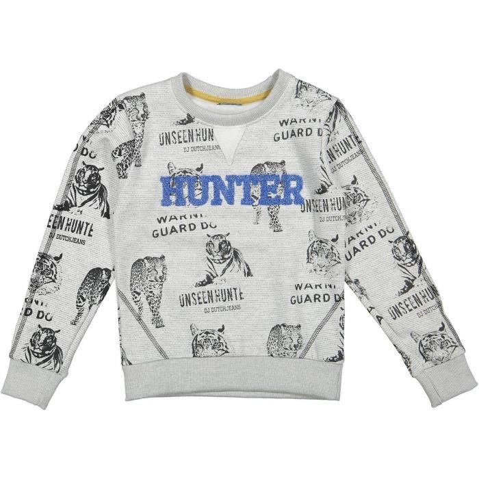 DJ DUTCHJEANS Veste Sweat Manches Longues Gris Enfant Garçon