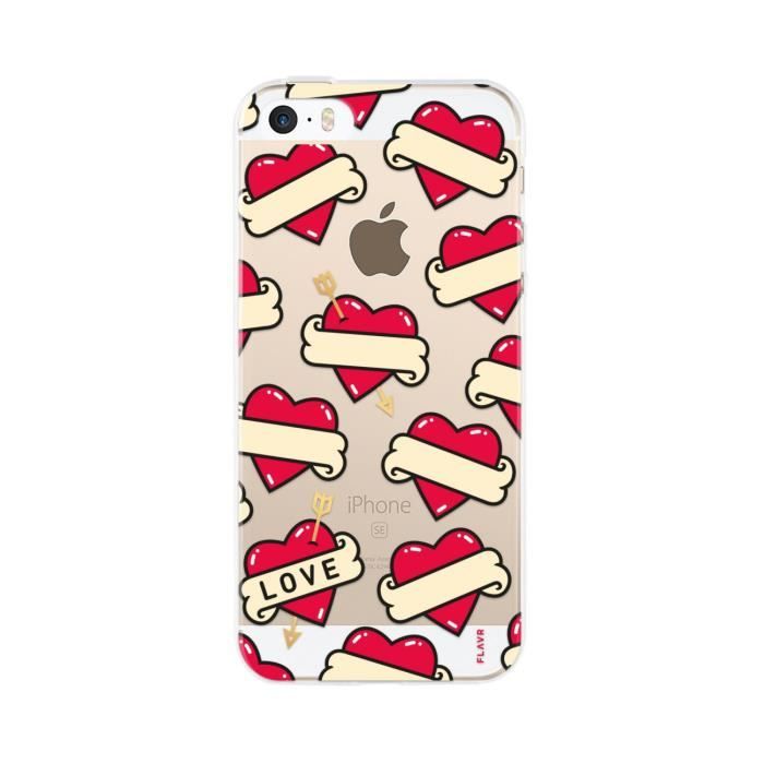 FLAVR Coque iPlate CŒurs - Iphone 5 / 5s / SE - Multicolore