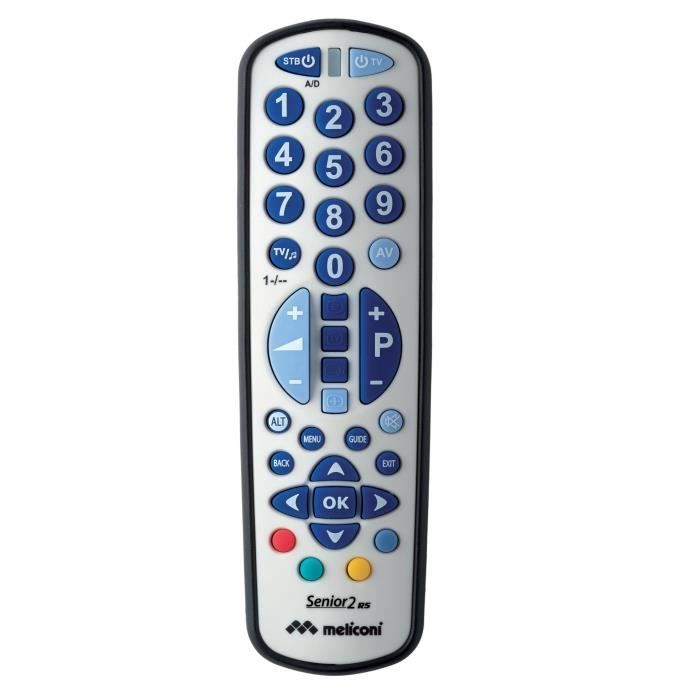 MELICONI GumBody Smart Senior 2 Télécommande universelle - 2 Piles AAA