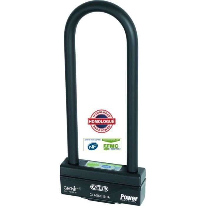 ABUS Antivol U Granit Power 58/140HBIII Moto - Double Verrouillage Niveau 18