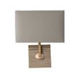 Lampe Applique Murale En Bois Et Cordage Avec Galet Sur Socle
