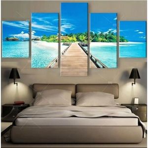 Unframed 5 Toile De Peinture Creative Chambres Plage Maison De