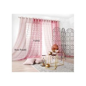 Rideaux rose poudre - Achat / Vente pas cher