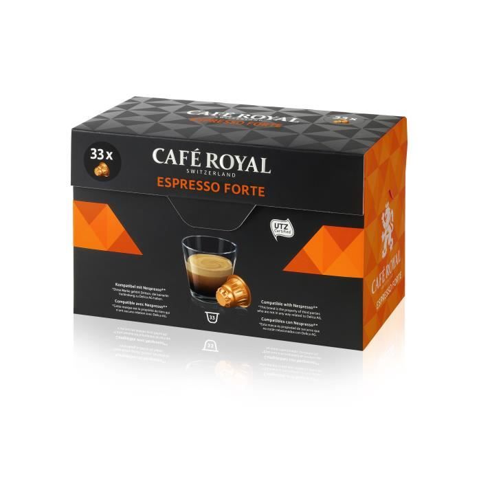 CAFE ROYAL Espresso Forte - Compatibles avec le système Nespresso - 33 Capsules