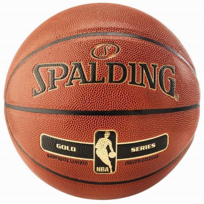 SPALDING Ballon de basket-ball NBA Gold - Orange - Taille 7