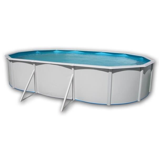 MAGNUM Piscine ovale en acier avec tapis 640x366x132cm