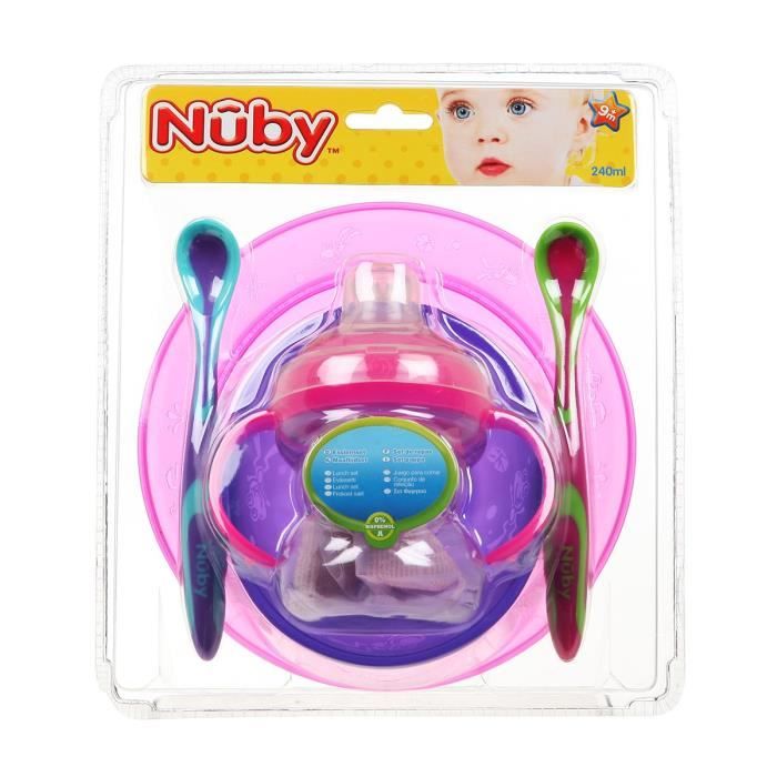 NUBY Coffret Repas 9m+ Rose/violet Rose - Achat / Vente ...