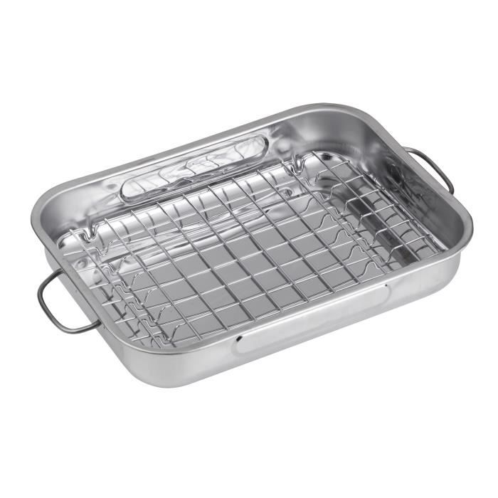 Plaques De Cuisson SENENQU - Lot De 4, 37x26 Cm, Antiadhésives, Acier Carbone - Pour Four