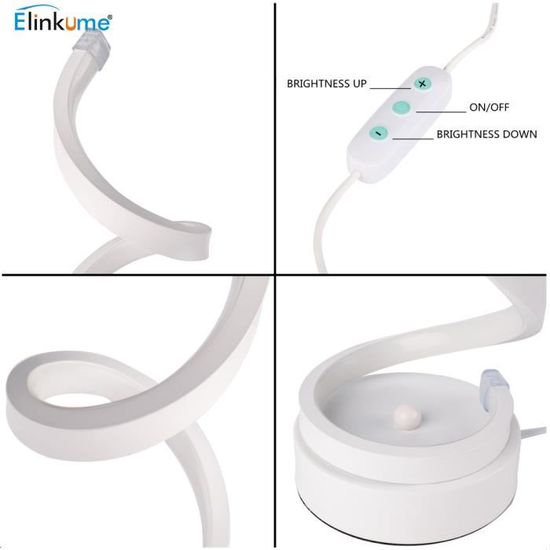 Настольная акриловая LED лампа ELINKUME ночник 12W с креативным спиральным дизайном (Фото 3) Умный дом Настольная акриловая LED лампа ELINKUME ночник 12W с креативным спиральным дизайном (Фото 3)