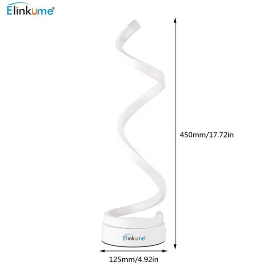 Настольная акриловая LED лампа ELINKUME ночник 12W с креативным спиральным дизайном (Фото 4) Умный дом Настольная акриловая LED лампа ELINKUME ночник 12W с креативным спиральным дизайном (Фото 4)