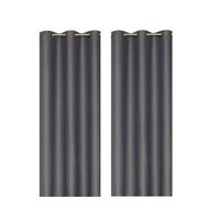 RIDEAU Paire de rideaux occultants GRIS 140x260cm RIDEAU Paire de rideaux occultants GRIS 140x260cm