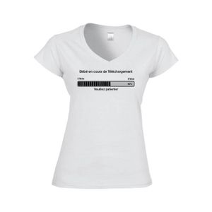 Mygoodprice T-Shirt col Rond Homme Nouveau Papa en Cours de t/él/échargement