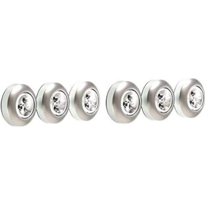 Piles Lampes Led Incluse Blanchebatterie À 6pcs3 Spots Autocollants Lampelumière Non j5cALq34RS