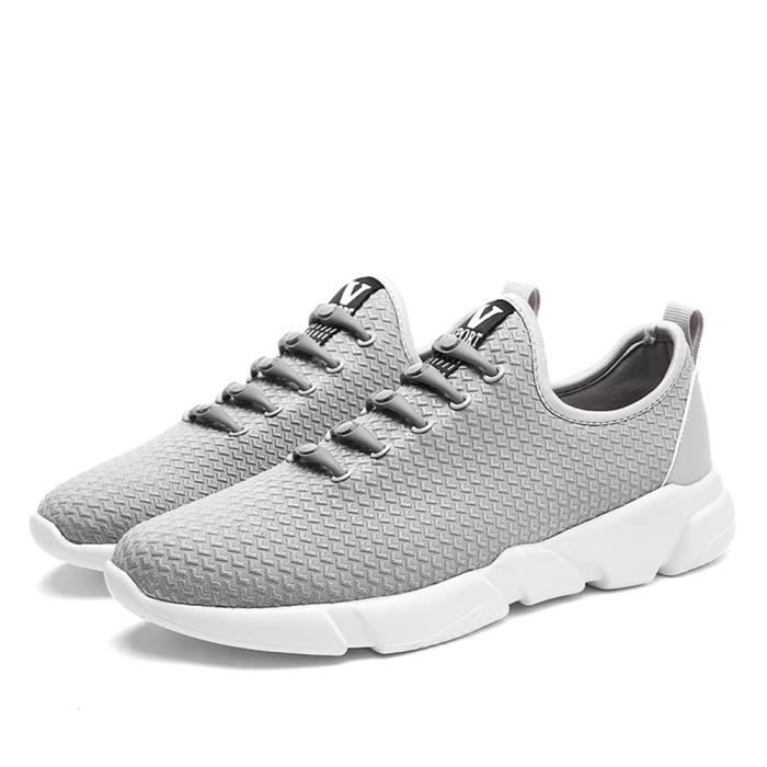 Qualité Homme Respirant Noir Grande Haut Été Résistantes Personnalité Taille gris Sneakers Chaussures À Basket L'usure Slipon RqaASq