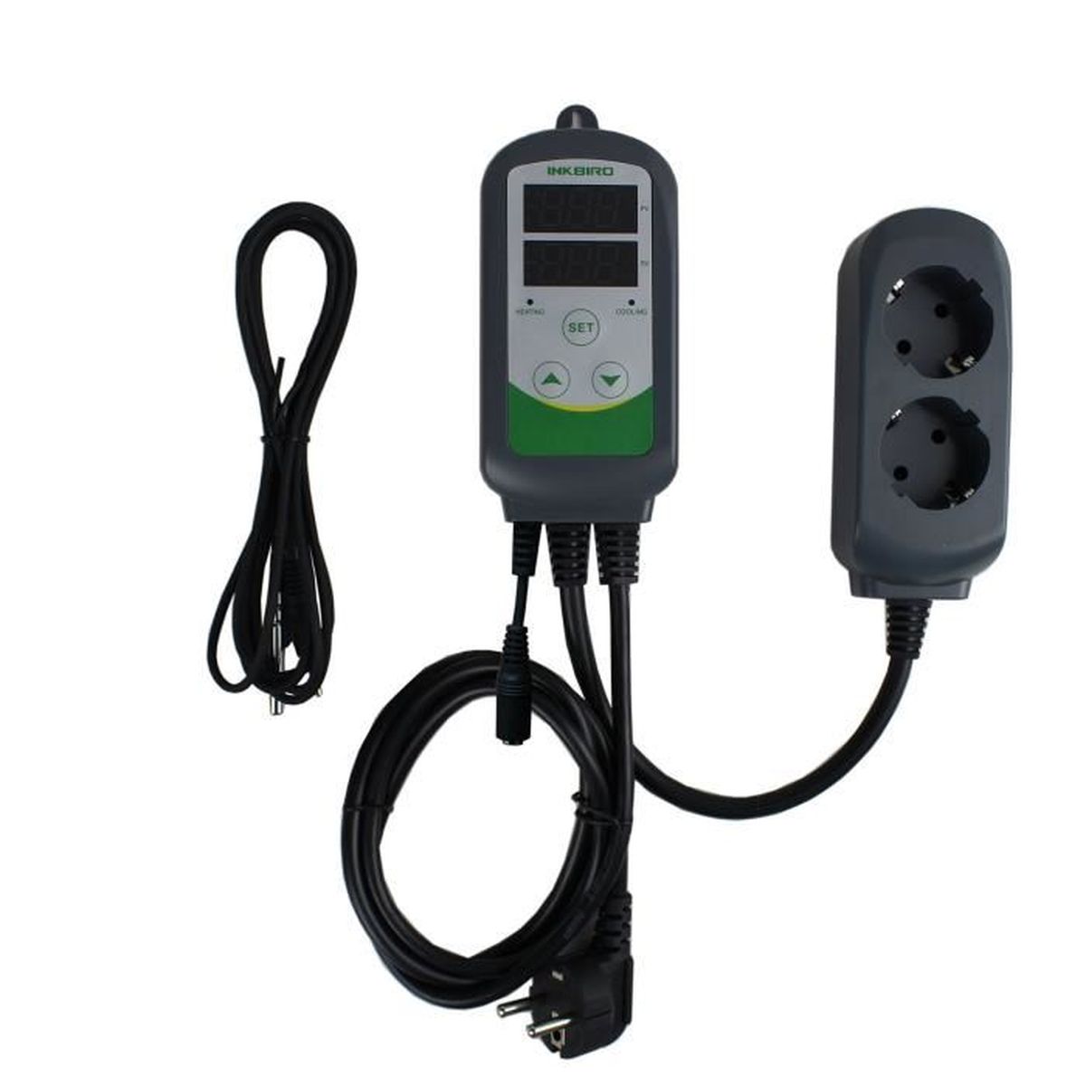 Inkbird ITC-1000 Double Relai 220v Thermostat avec Sonde,Refroidissement et Chau