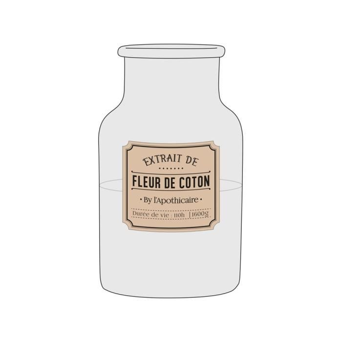 THE CANDLE FACTORY Bougie apothicaire XL Gris - D 14.5 X h25.5 cm - Noir