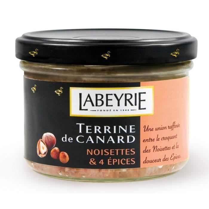 Labeyrie Terrine de canard aux noisettes et 4 épices 170g