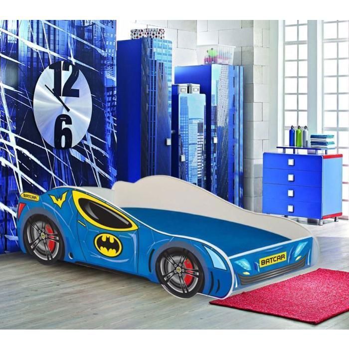 lit enfant voiture "batcar"160x80cm +sommier+matelas - achat / vente