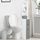 Meuble WC étagère bois blanc/gris