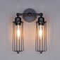 Applique Murale Industrielle Vintage Mini Cage Black Lamp Eclairage