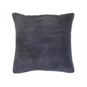 HOUSSE DE COUSSIN Housse coussin flanelle 40x40 CALINOU ANTHRACITE