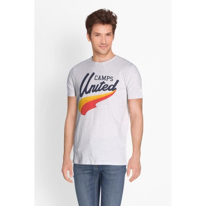 CAMPS T-shirt Manches Courtes - Homme - Gris chiné