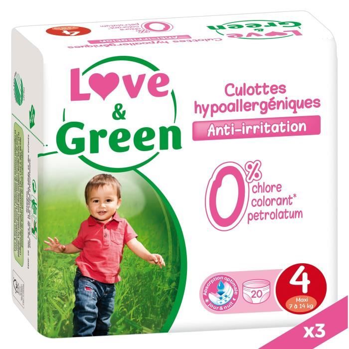 LOVE AND GREEN Culottes T4 - 60 culottes - Eco Pack