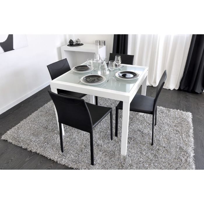 EXTEND Table extensible blanche 90/180cm   Achat / Vente TABLE A