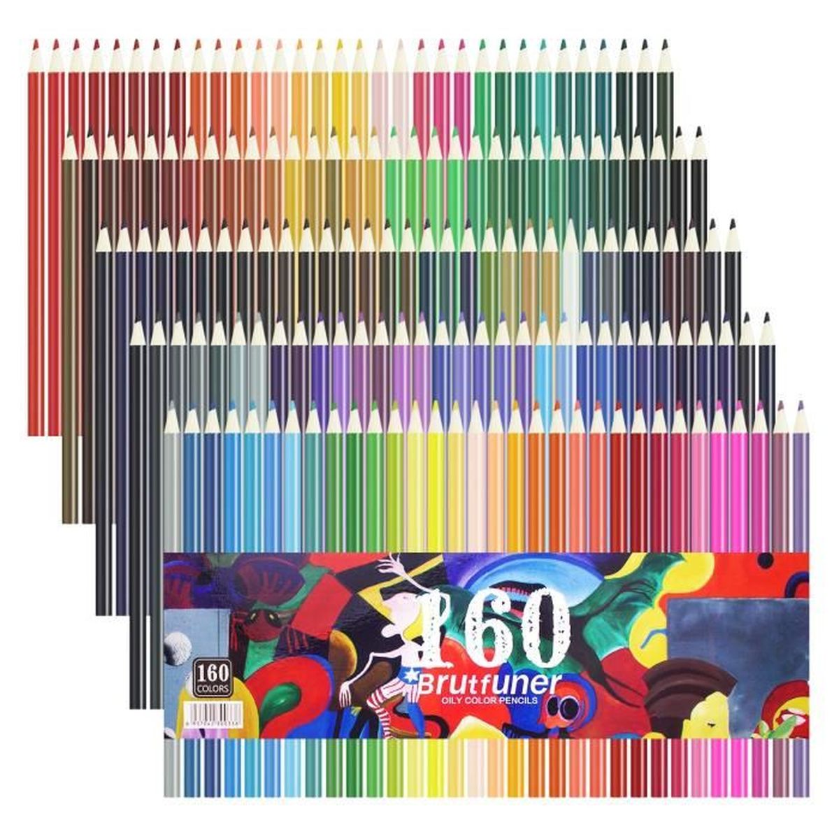 Rangements pour le bureau BTSKY Lot de 6 boîtes à crayons translucides  empilables Fournitures de bureau Organiseur Boîte de rangement pour pinceaux  de peinture stylos aquarelle outils de dessin crayons Fournitures de