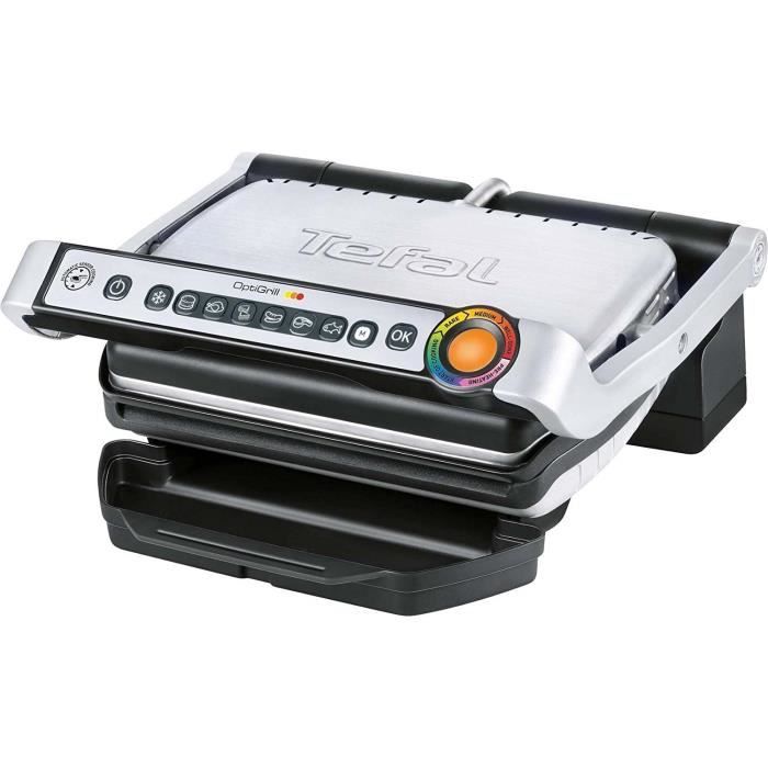 TEFAL GC702D16 Grill électrique Opti Grill - Inox