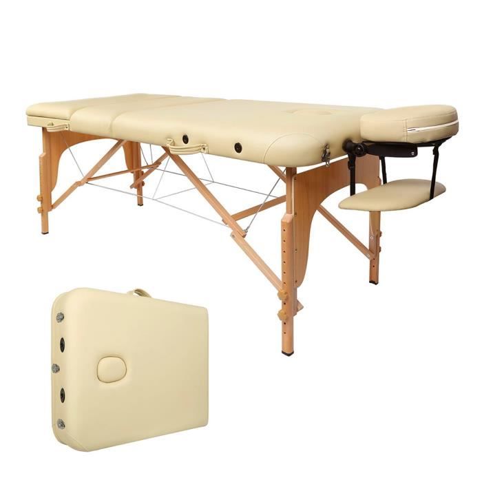 Lit Housse Keke Hauteur Beige Massage 80cm 185x70cm Table Avec Pliable De Transport Réglable 60 nw0OP8kX