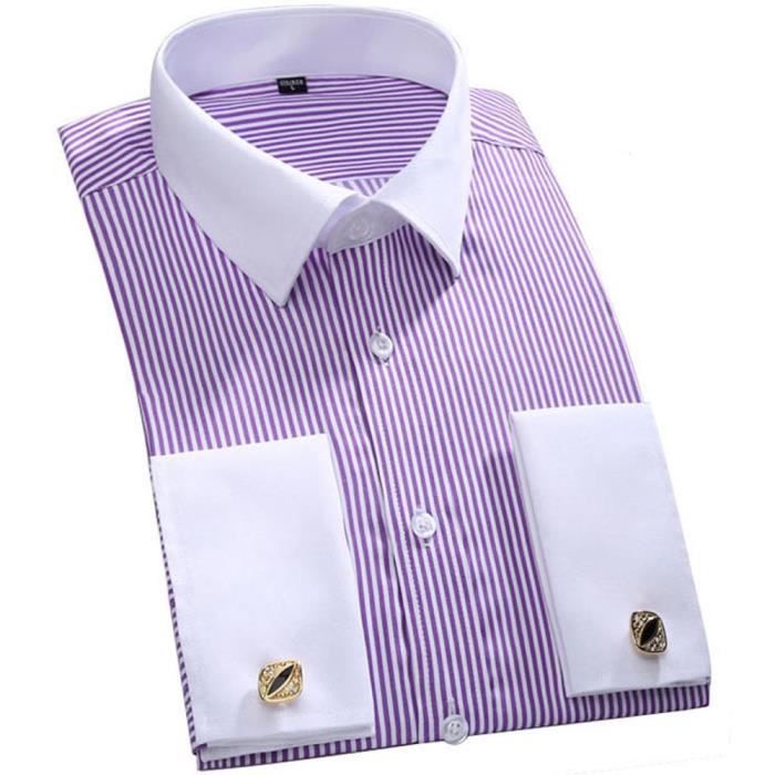 Chemise homme avec boutons de manchette - Achat / Vente ...