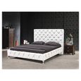 lit capitonn blanc rivera 180cmx200cm blanc sa achat vente structure de lit lit capitonn blanc rivera cdiscount - Lit Capitonne lit capitonn blanc rivera 180cmx200cm blanc sa achat vente structure de lit lit capitonn blanc rivera cdiscount - Lit Capitonne