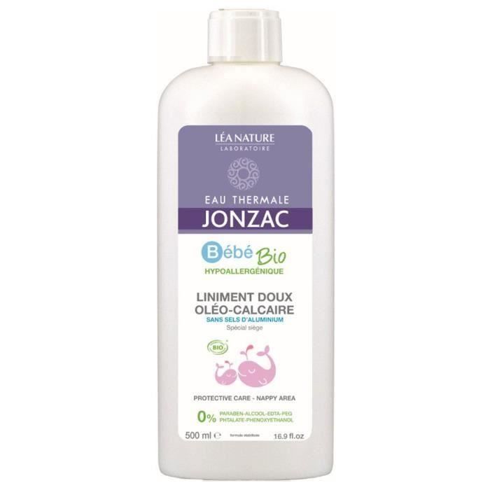 EAU THERMALE JONZAC Liniment Bébé doux oleo-calcaire spécial siège - 500 ml (Lot de 2)