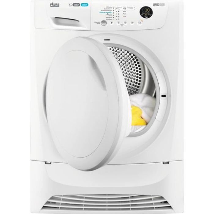 FAURE FDH8333PZ - Sèche linge pompe à chaleur - 8KG - Classe A+