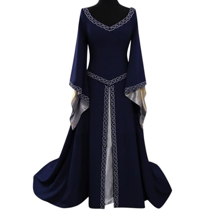 Atmosphere [Flashback - Terminé] Femmes-robe-a-manches-longues-col-v-medieval-longu