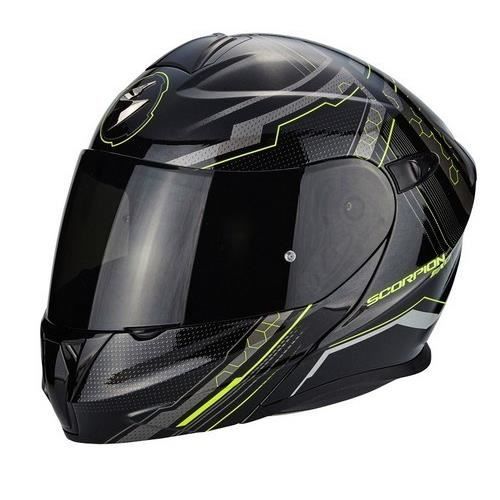 SCORPION Casque Modulable Exo 920 Satellite Noir Jaune Fluo