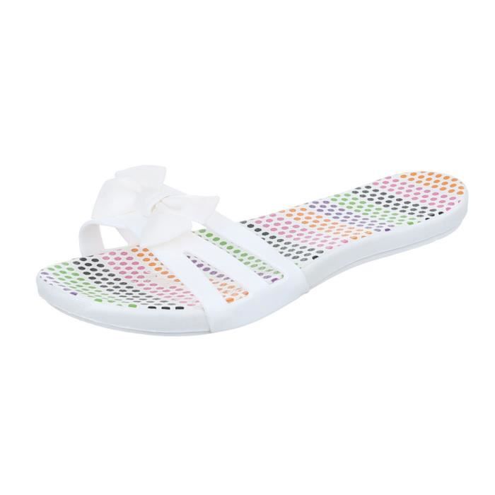 Chaussure Femme Mule D'été De Blanc Plage Chaussures Sandale 1xPxqCwgB